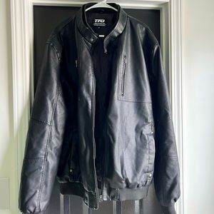 Mens Black, Faux Leather Jacket